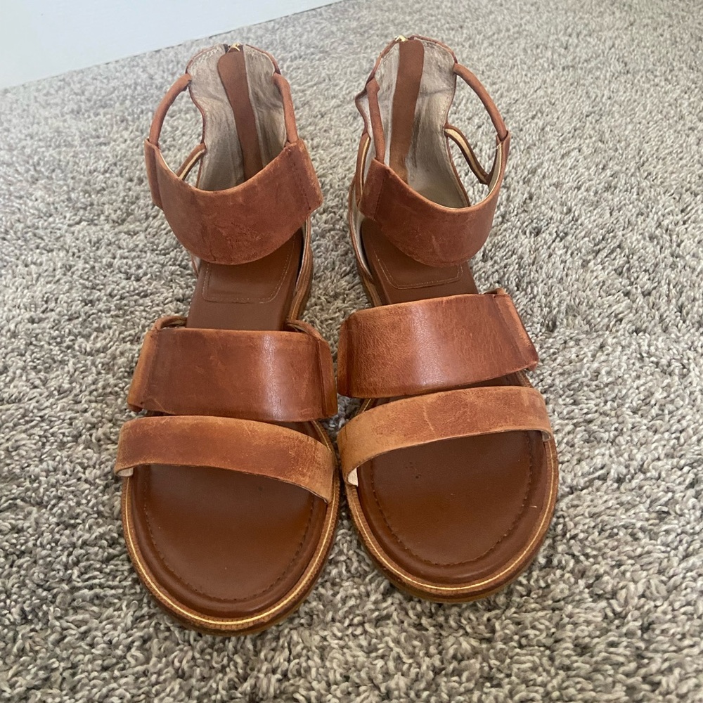 Isola- Brown Leather Sandals- 10